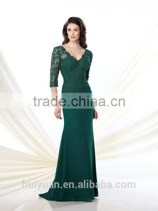 elegant chiffon long sleeve sequin casual green evening dress