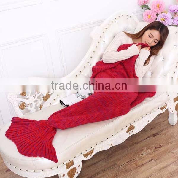 Wholesale Crochet Animal Adult TV Mermaid Tail Blanket