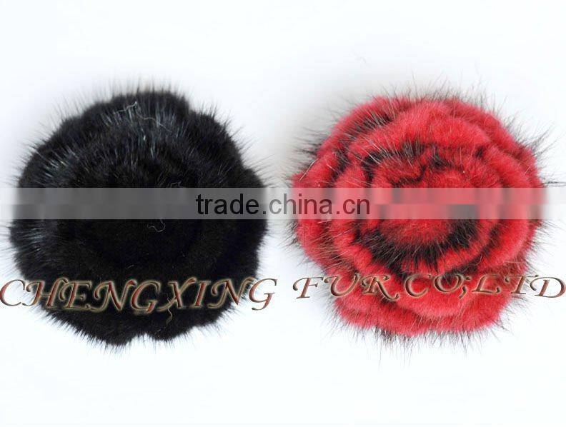CX-A-41 8cm Mink Fur Flower Brooch Pin