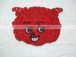 bulk factory price lovely polar bear ,fish embroidery patch