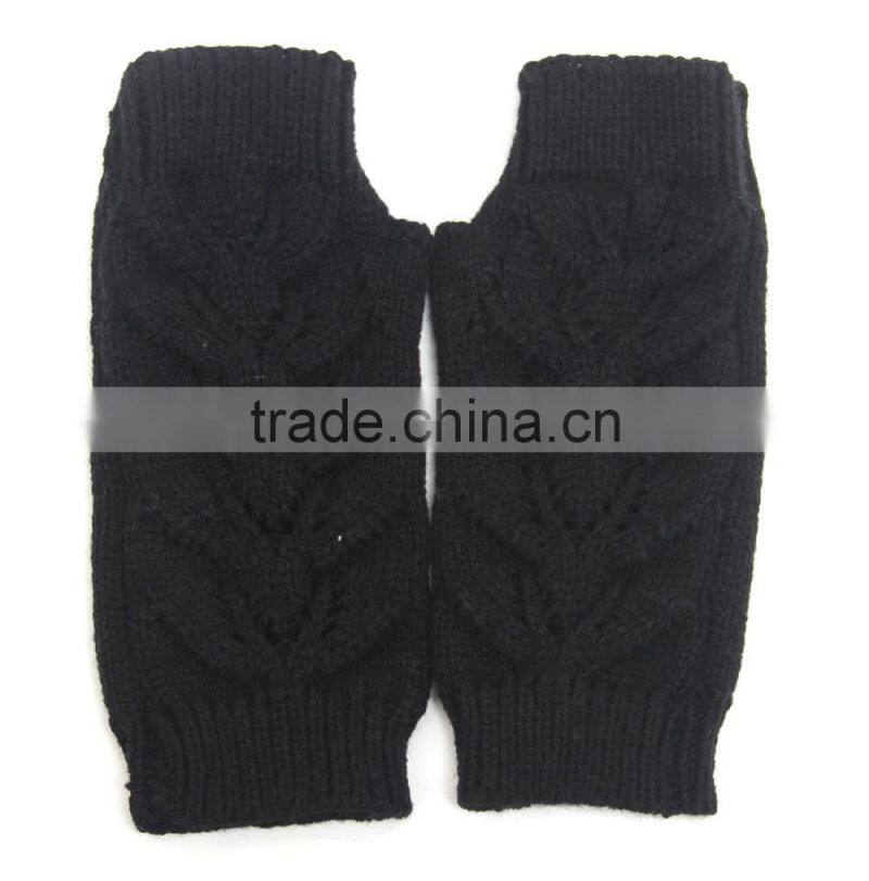 Fashion Handmade Cheap Wool Button Acrylic Glove Women Winter Knitted Gloves