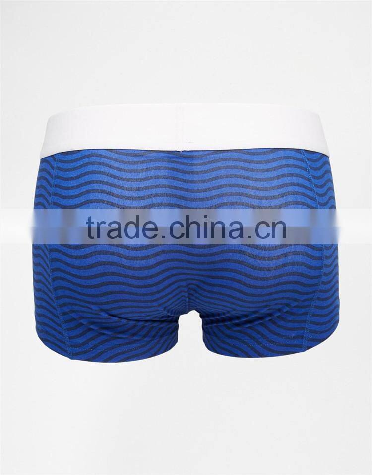 Squiggle Stripe Print Satin Boxer Shorts Cheap Bulk Wholesale Boxer Shorts