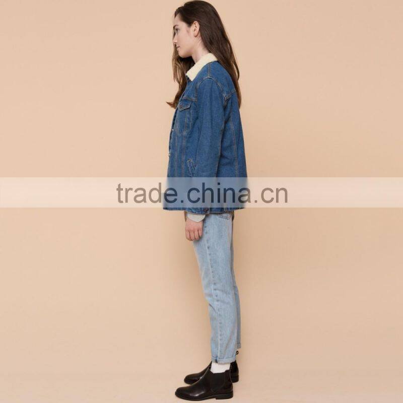 China factory fleece padded winter jacket overcoat for women