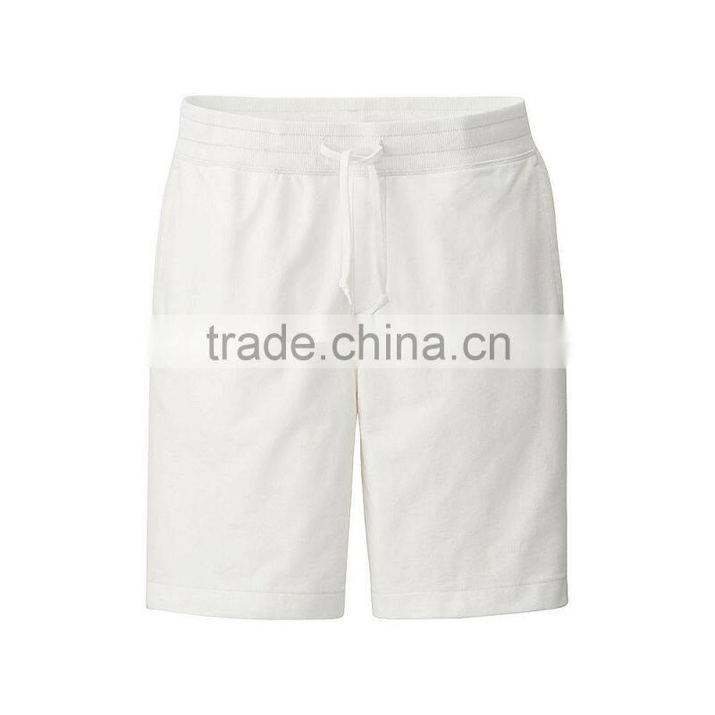 100%cotton soft white men's shorts basketball shorts running shorts