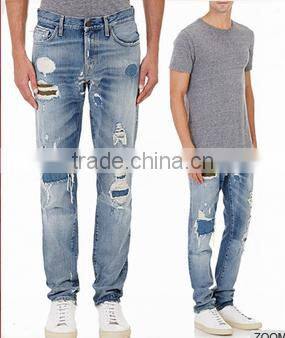 Biker Jeans Fashion Denim trousers(LOTK007)