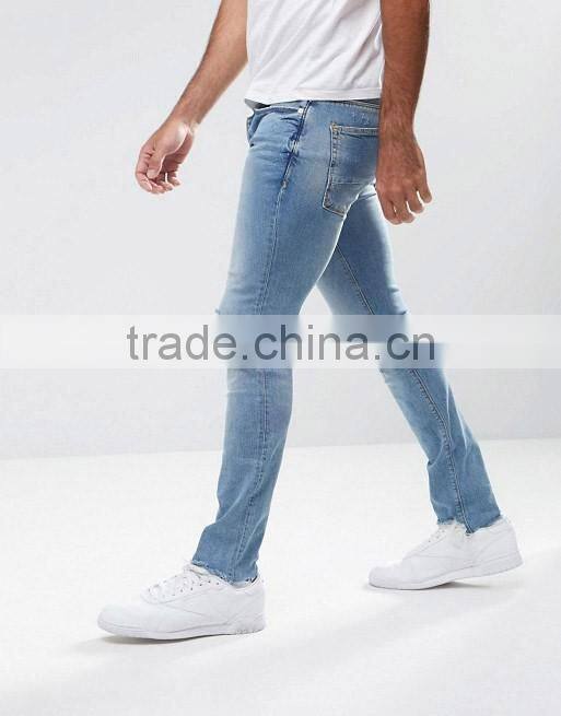 Cheap Wholesale men ripped Denim Pants Skinny Jeans