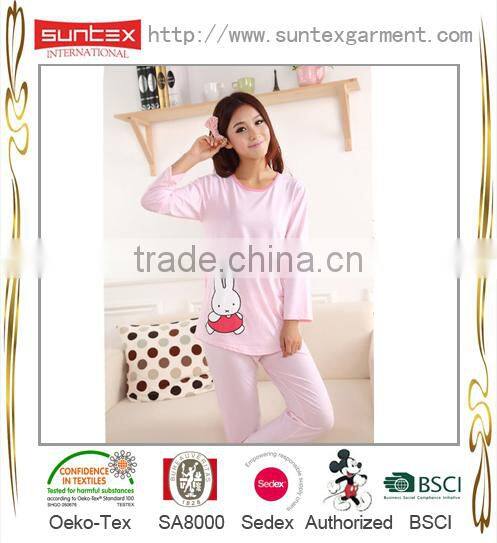 Long Sleeve Ladies Cotton Sleepwear