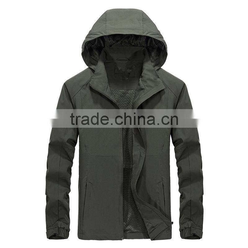 men fashion warm up softshell waterproof jacket with zipper