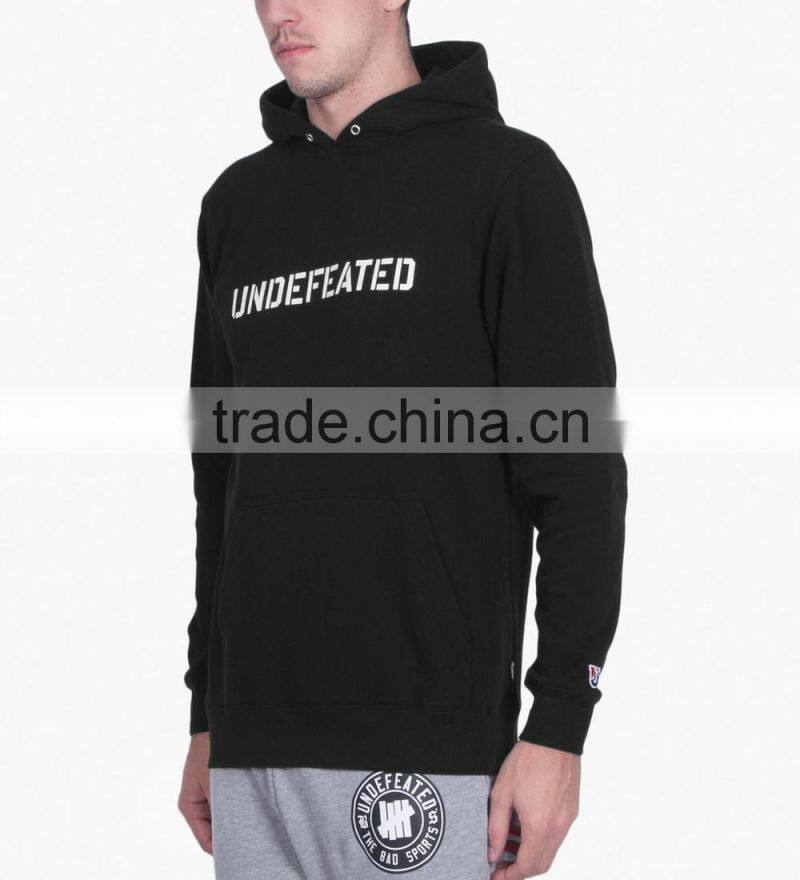 Men's fashion sports plain 100% polyester quality plain hoodies