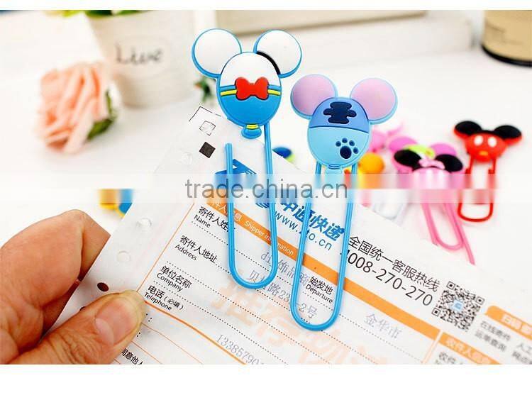 PVC paper clip planner mickey shape paper clip planner accessories