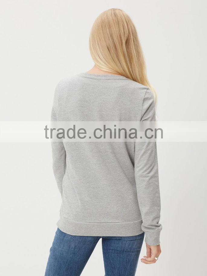 2016 Fashion Black Sweatshirt Long Sleeve cheap wholesale custom crewneck sweatshirts