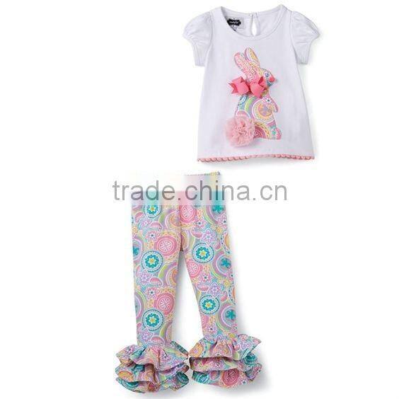 2017 girls Easter day outfit spring boutique girl clothing easter boutique outfits wholesale children's boutique clothing