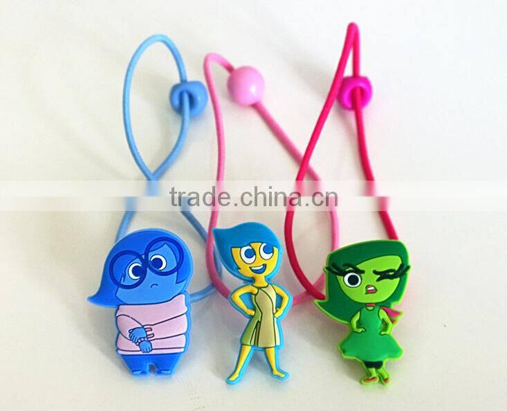 inside out cartoon characters kids elastic hair tie