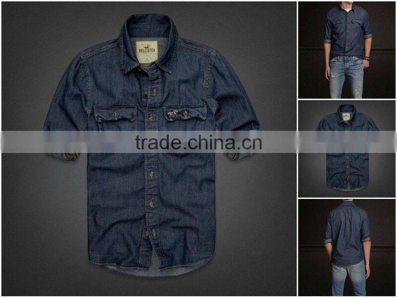 2016 MEN's denim shirt Size S M L XL