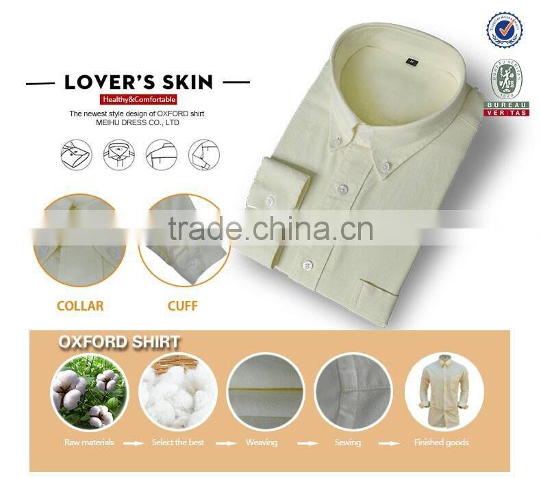 2017 new design Autumn Oxford men's slim fit shirt