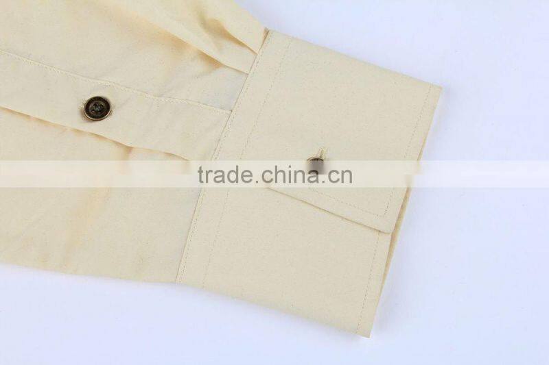 100% cotton long sleeve two chest pockets men's workwear work shirts