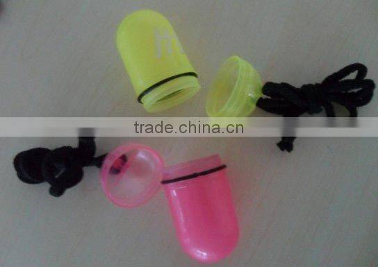 Round waterproof box with lanyard/Coin containter