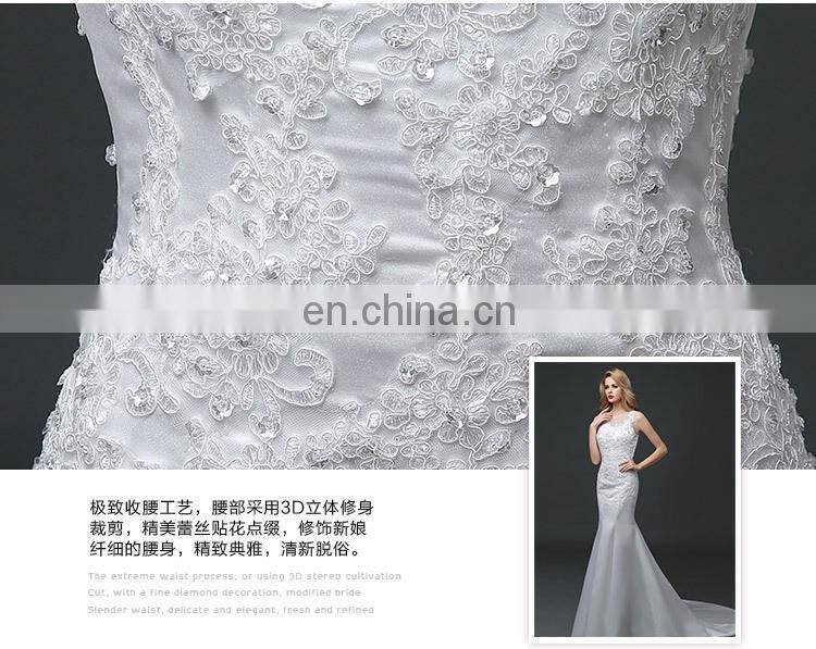 HS1609 2016 Latest Mermaid Long Train Bridal Wedding Dress Ball gown