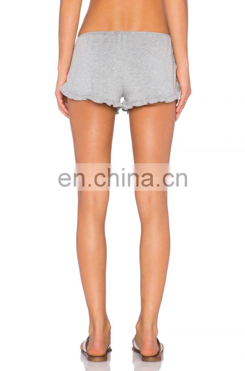 Wholesale Ruffled Hem Sports Gym Shorts