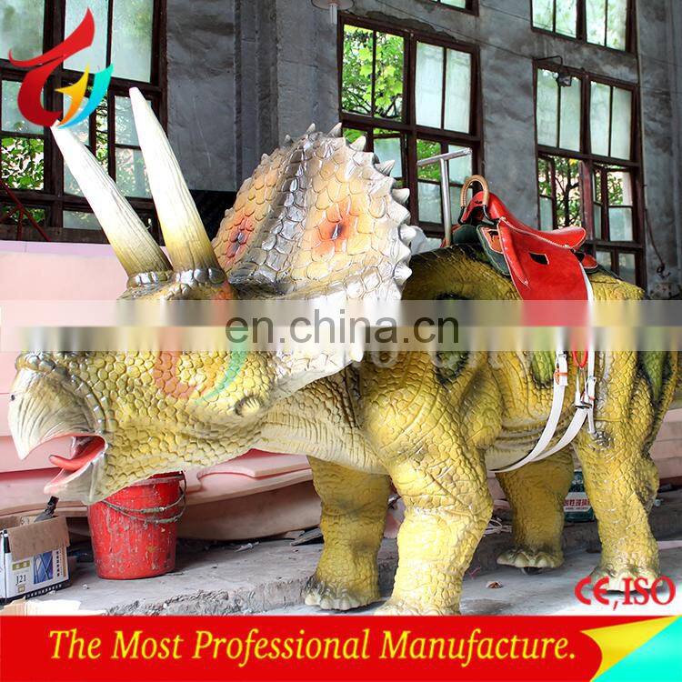 Amusement life size dinosaur rides for park