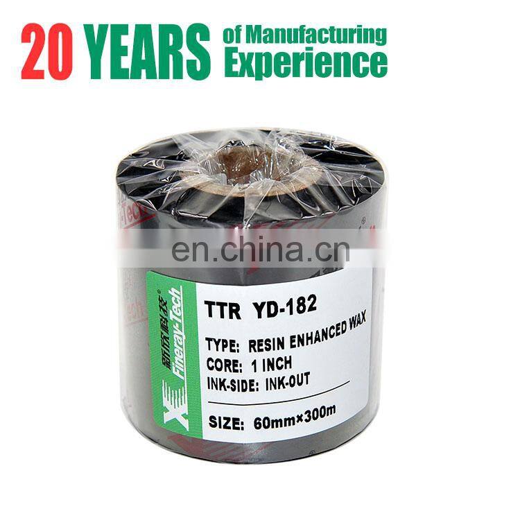 Premium resin ribbon for gloss synthetics 110MM*300M---Black