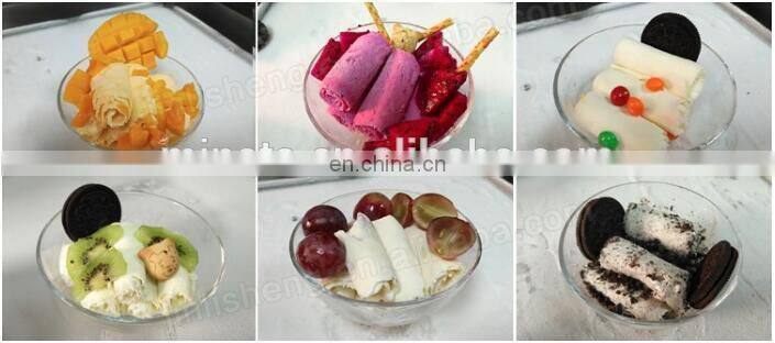 Best selling products thailand rolled pan fried ice cream dessert machine nsf and ul