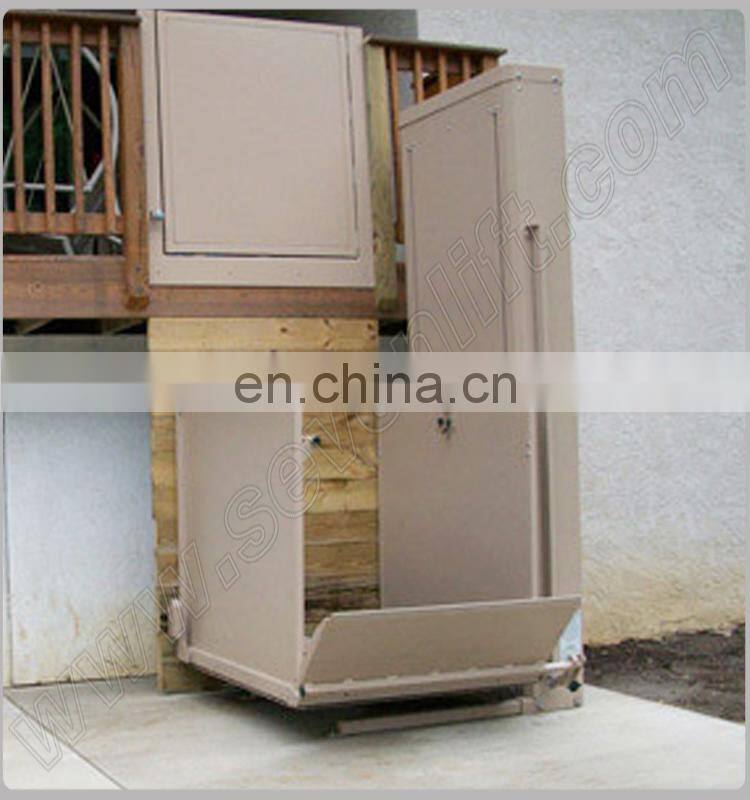 7LSJW Shandong SevenLift 1.8m outdoor passenger wheelchair material lift