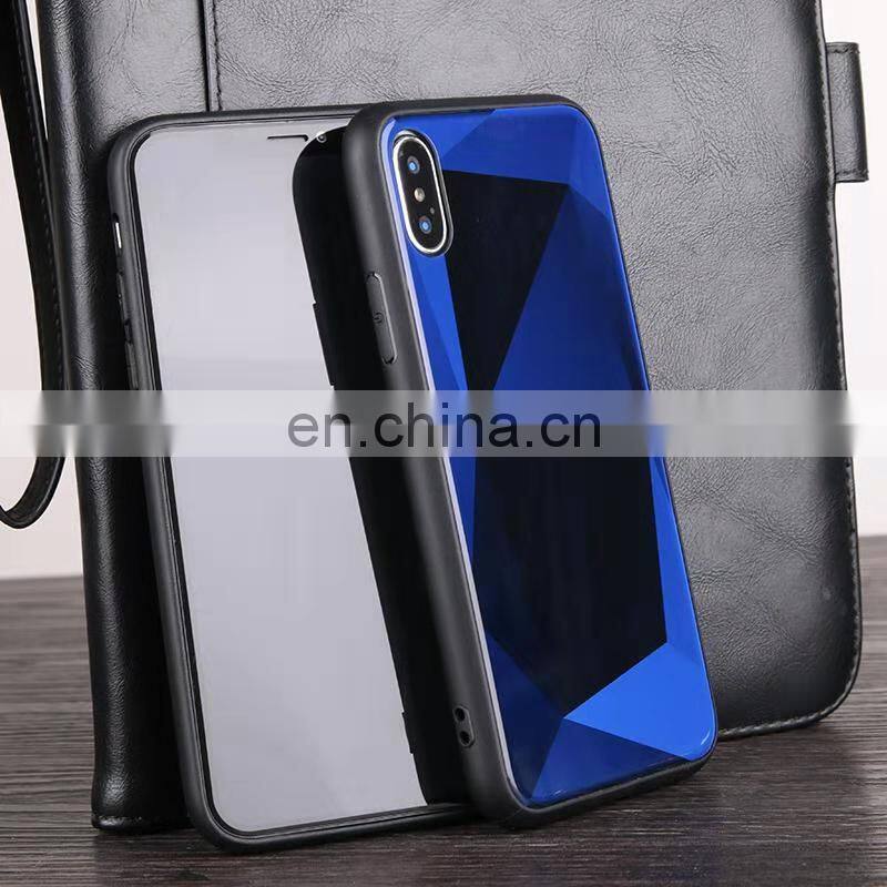 Clear Phone Case For Iphonex Glass Shell 8Plus Women Water Proof 3D Diamond Protective Glass Heat Proof Wholesale Phone Case