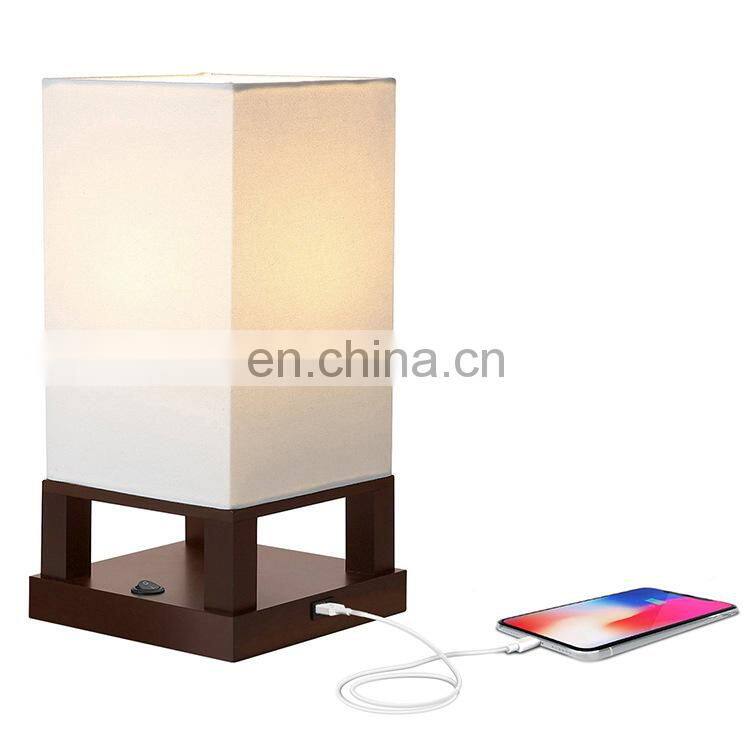 Hotel desk lamp Nordic modern domestic and foreign double USB charging bedside customizable lighting