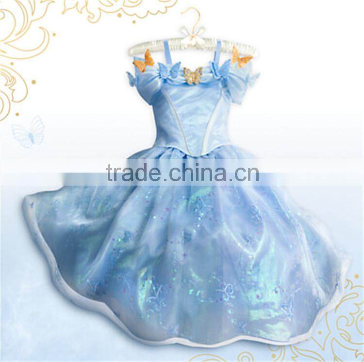 high quality little queen fancy dress holloween costume frozen elsa dress wholesale