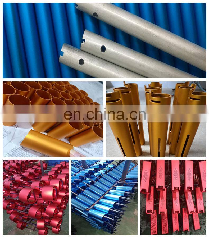 6063 t5 aluminium profile anodised factory / blue color extruded aluminium profile / aluminium extrusion tubes square