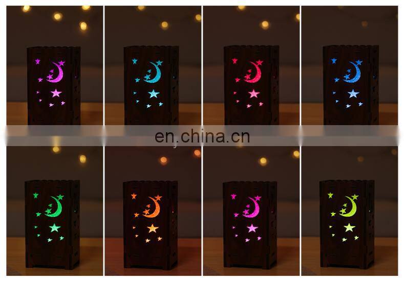 2019 New arrival DIY wooden stars projector lamp children starry Lighting