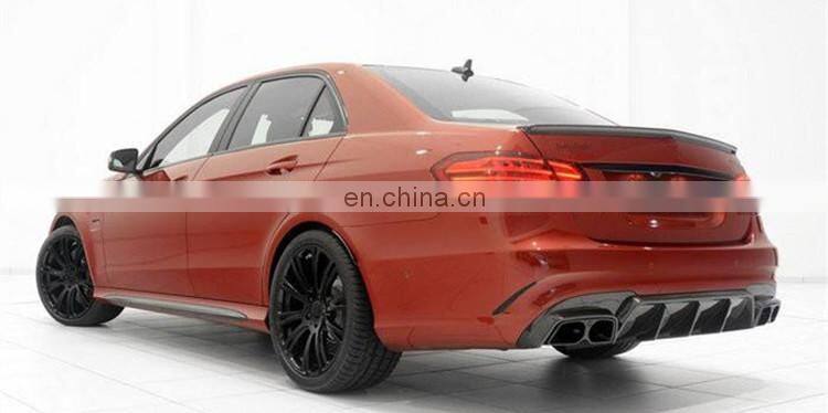 E CLASS W212 E63 B style carbon fiber rear diffuser with exhaust tips
