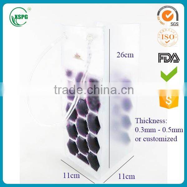 Wholesale Promotional Colorful PVC Beer Bottle Cooler Bag Plastic Pvc Ice Wine Bag