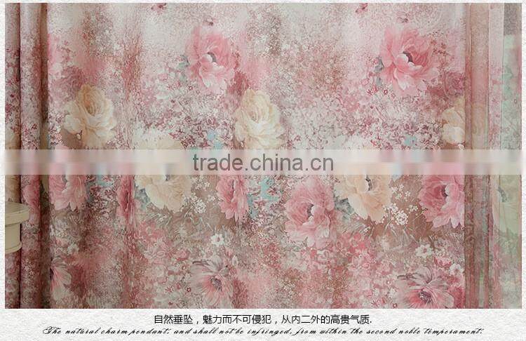 Beautiful printed curtains/flower curtains/jacquard curtains/window curtain for home