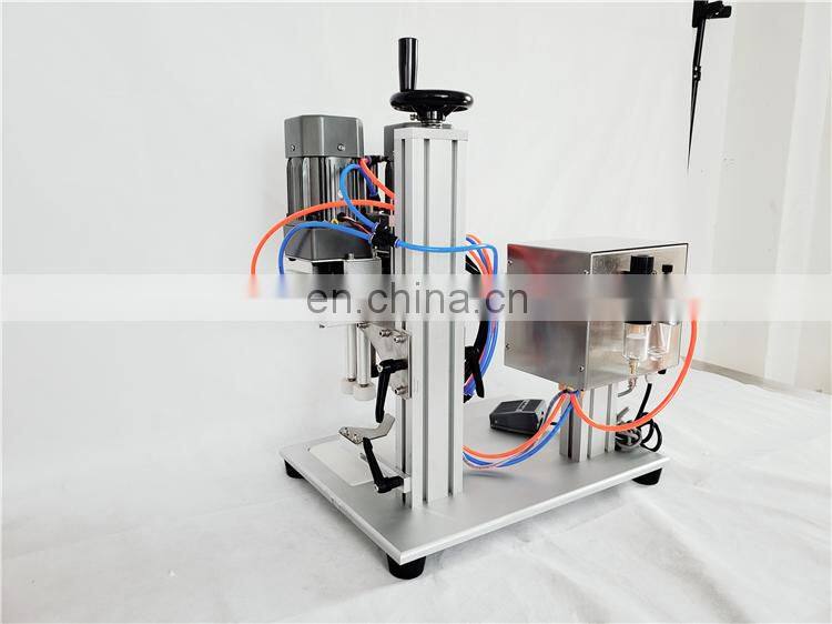 YTK-6100 Semi Automatic Desktop Spray Pump Cap Pneumatic Screw Perfume Bottle Capping Machine