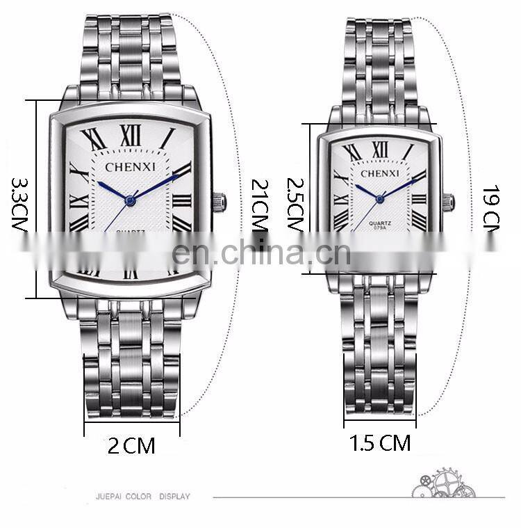 Chenxi 079A Casual Men Women Quartz Wristwatch Chronograph Roman dial Water Resistant Designer Couple Watch Lovers