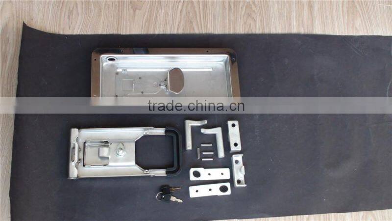 02342C Key lock stainelss steel /steel recessed handle trailer side door lock