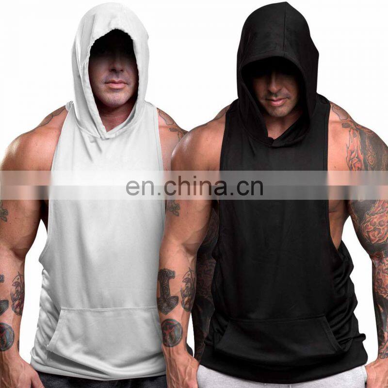 Custom gym tank top tank top with hood stringer tank top men singlet