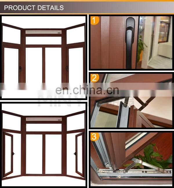 Russian Style Vinyl Bay window/garden style UPVC frame casement windows