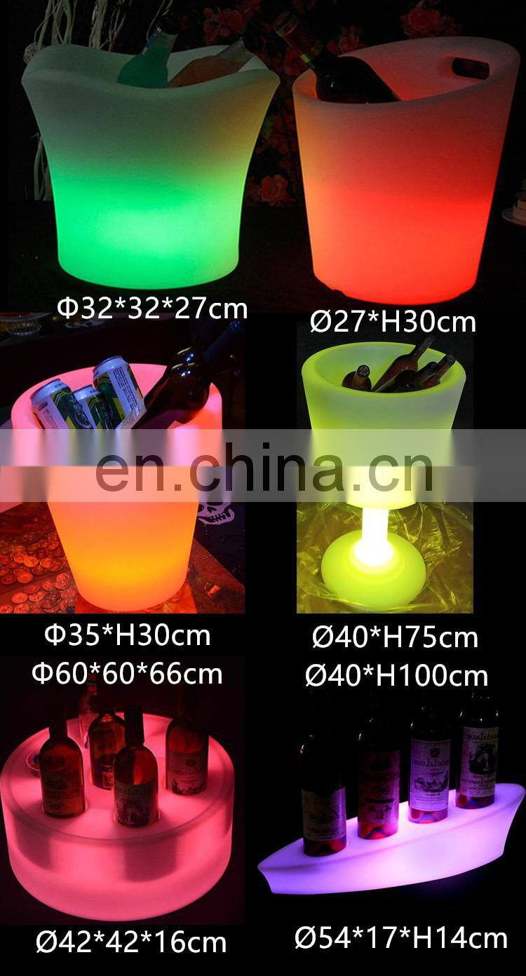 light up serving tray champagne illuminated cooler box luminous led ice bucket