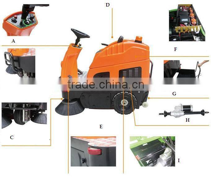 electric cleaning machine / industrial electric sweeper/outdoor cleaning equipment
