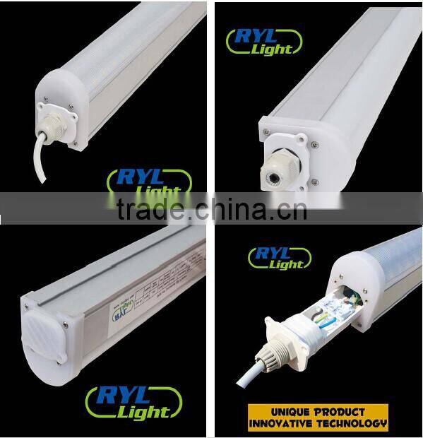 aluminum body pc cover triproof dali dimming led Linear Light for underground car parking