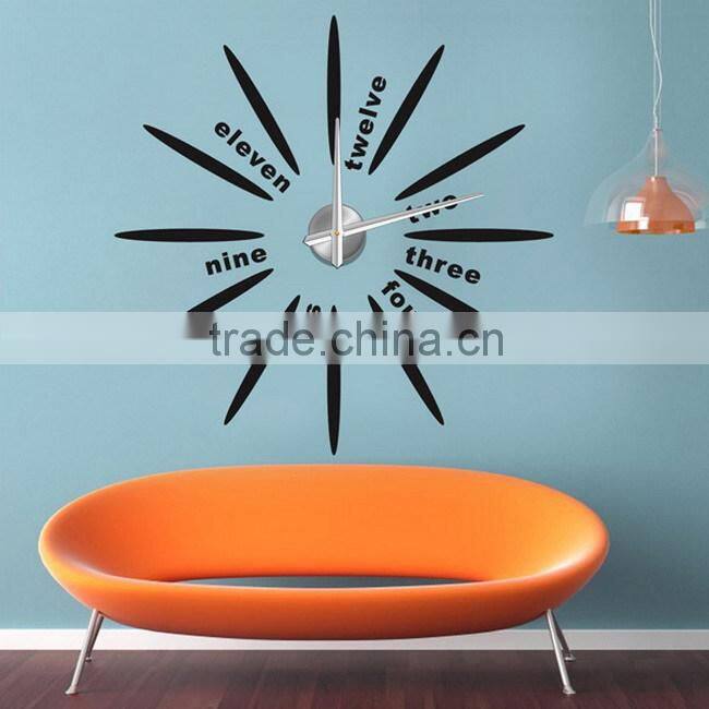 2015 new style DIY butterfly wall clock theme