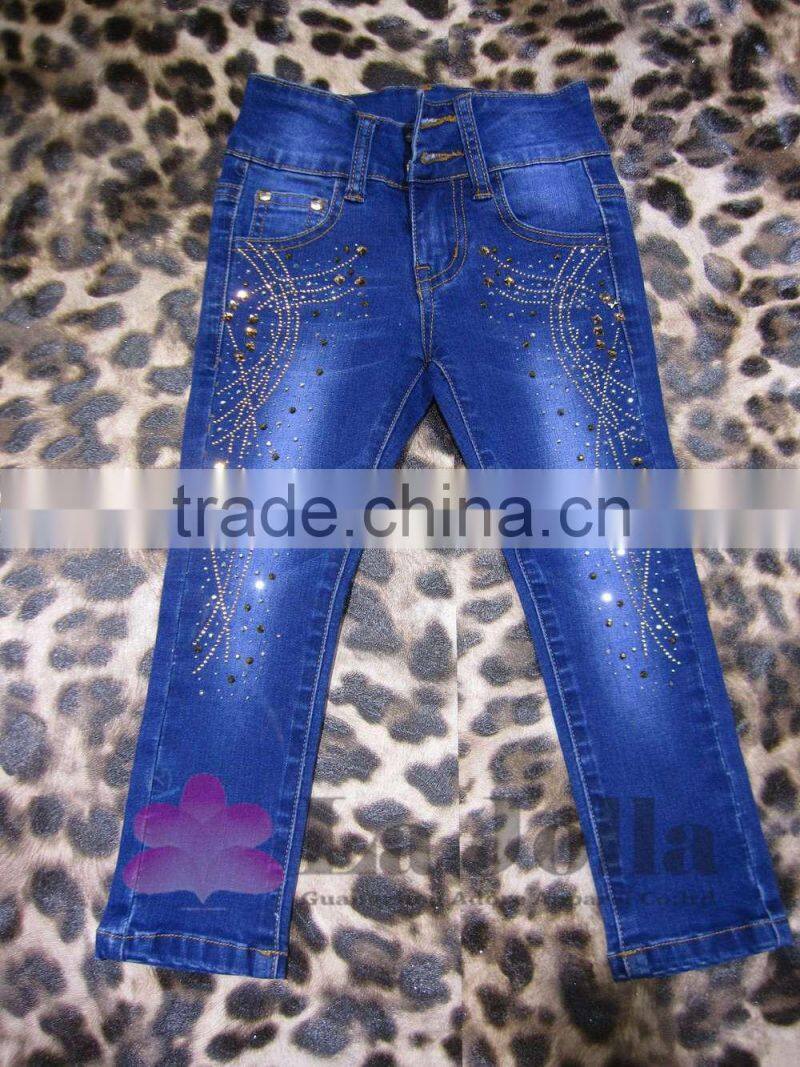 2016 Fashion Full Hot Drilling and Children's Jeans CD-J004