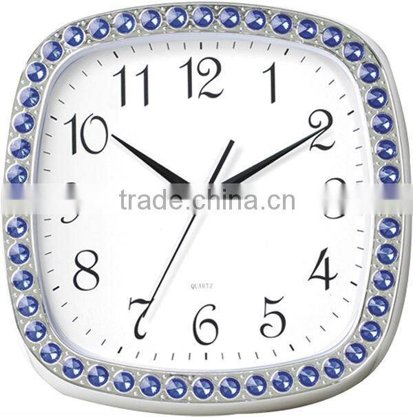 16 Inch Square Pearl Quartz Wall Clock
