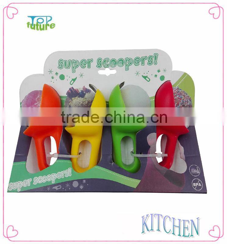 Food Grade Kids Child Plastic Ice Cream Scoops