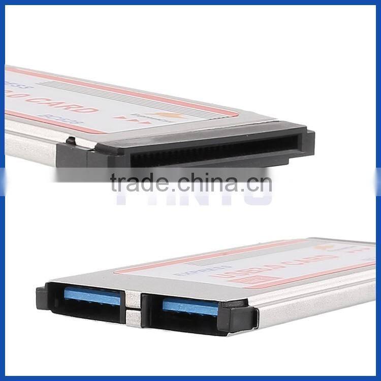 Laptop ExpressCard 34mm to dual USB 3.0 5Gbps Adapter converter card