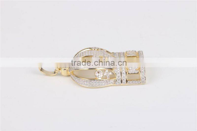 New products Micro set diamond 925 sterling silver jewelry crown pendant necklace