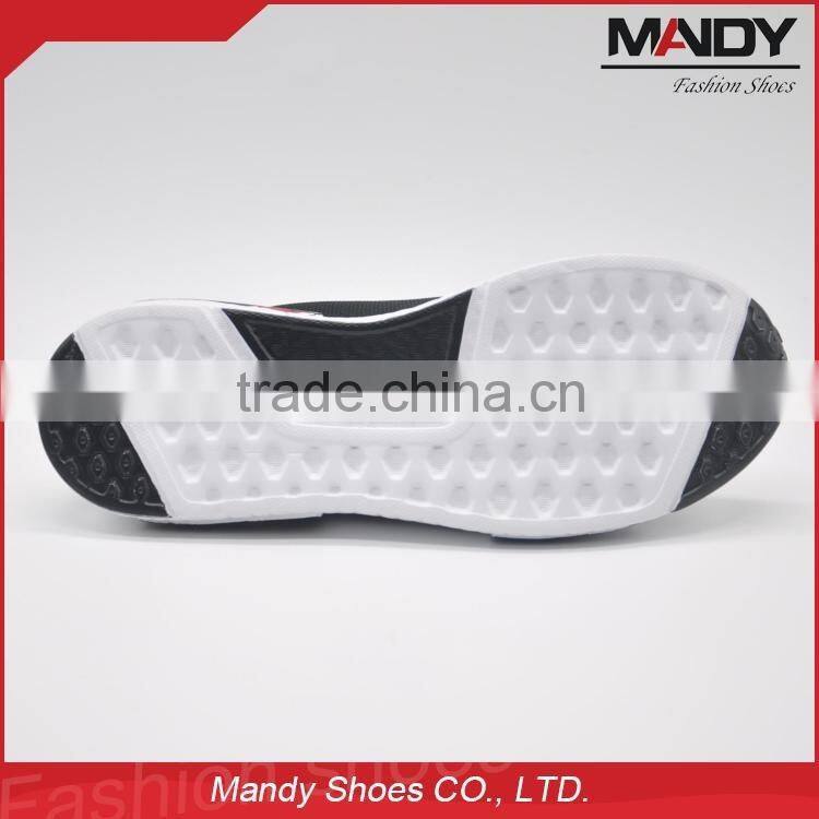 2016 Hot selling fashion flyknit fabric running shoes no laces